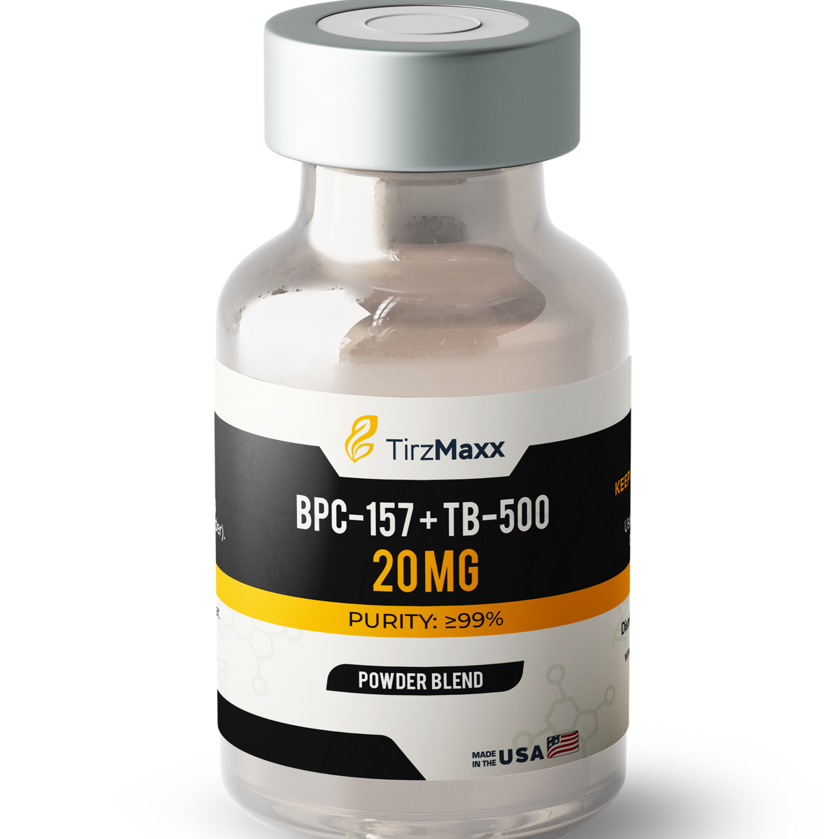 BPC-157 + TB-500 (20 mg Blend) Enhanced-Dose Regenerative Formula TirzMaxx BPC-157 + TB-500 (20 mg Blend) Enhanced-Dose Regenerative Formula TirzMaxx