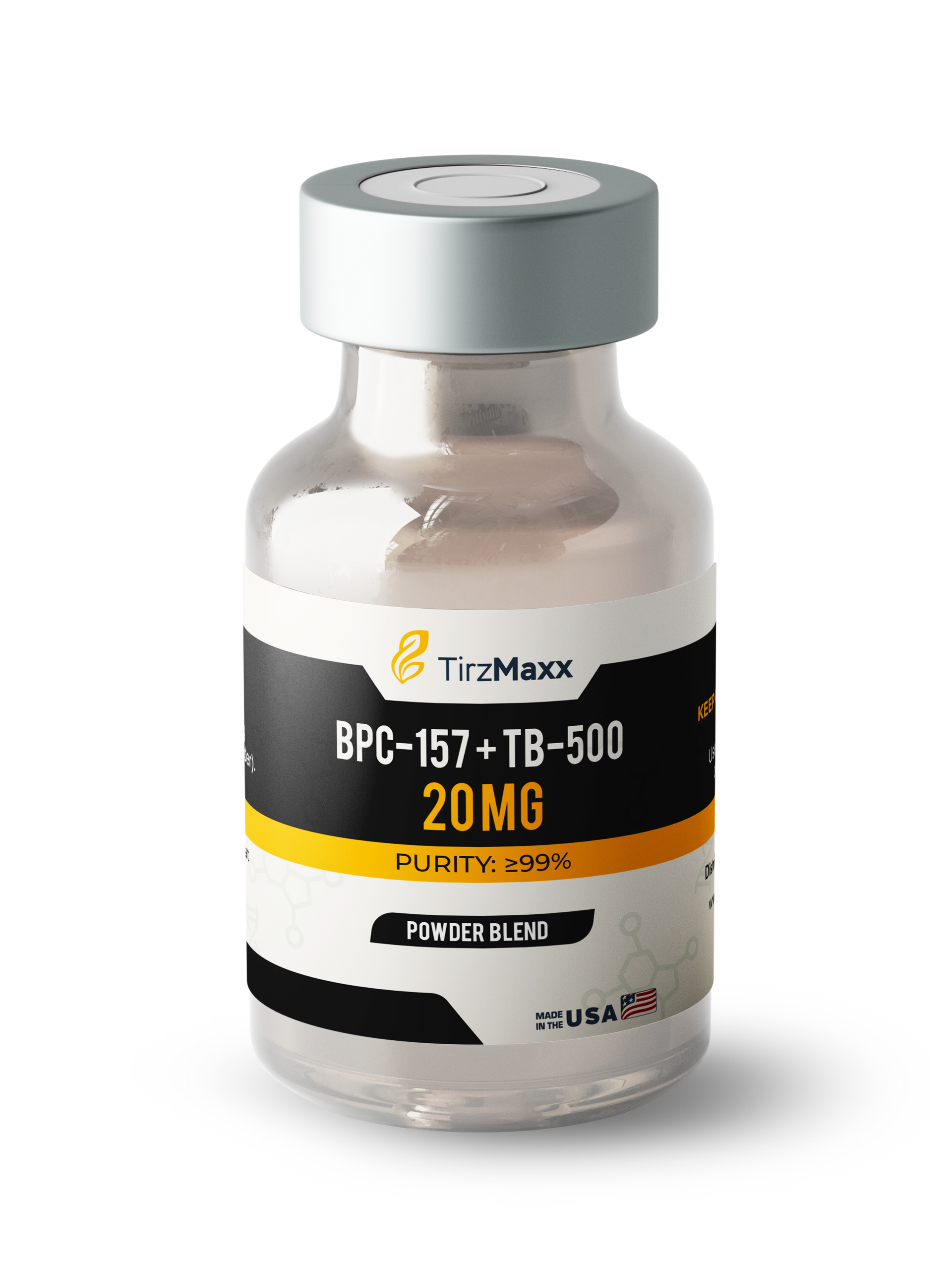 BPC-157 + TB-500 (20 mg Blend) Enhanced-Dose Regenerative Formula TirzMaxx BPC-157 + TB-500 (20 mg Blend) Enhanced-Dose Regenerative Formula TirzMaxx