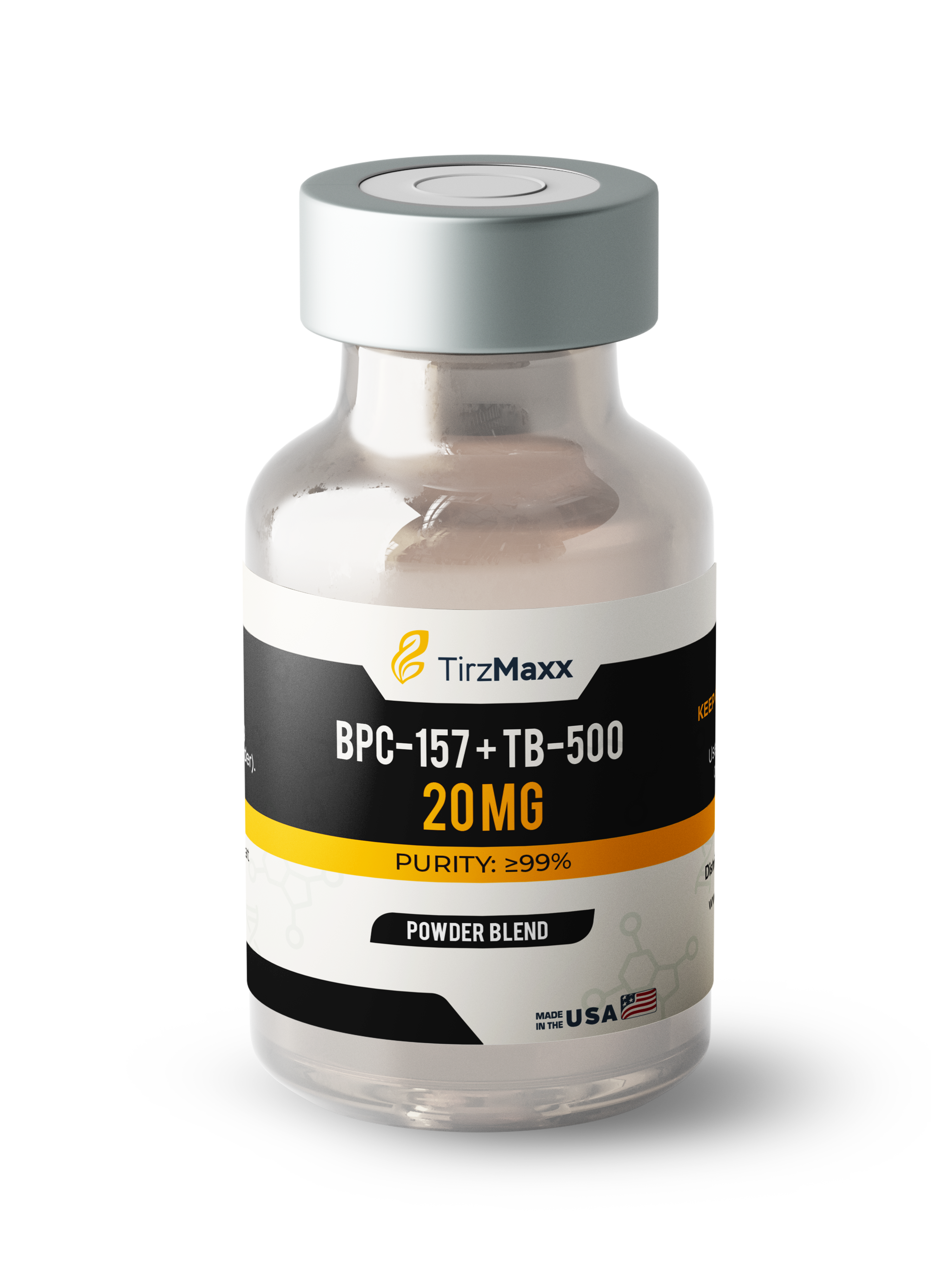 BPC-157 + TB-500 (20 mg Blend) Enhanced-Dose Regenerative Formula TirzMaxx BPC-157 + TB-500 (20 mg Blend) Enhanced-Dose Regenerative Formula TirzMaxx